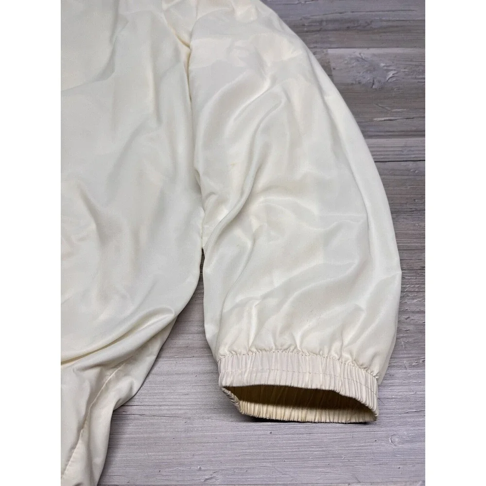 Vintage Windbreaker Coach Jacket XL Lined Baggy White Boxy Cropped Oversized 60s